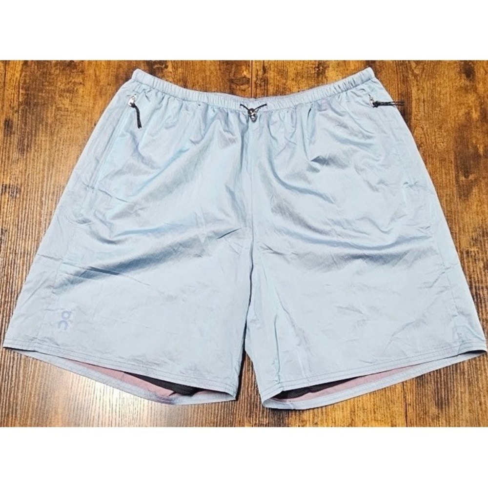On Cloud Running Track Shorts Blue Swiss Engineering Womens Medium 7in Inseam